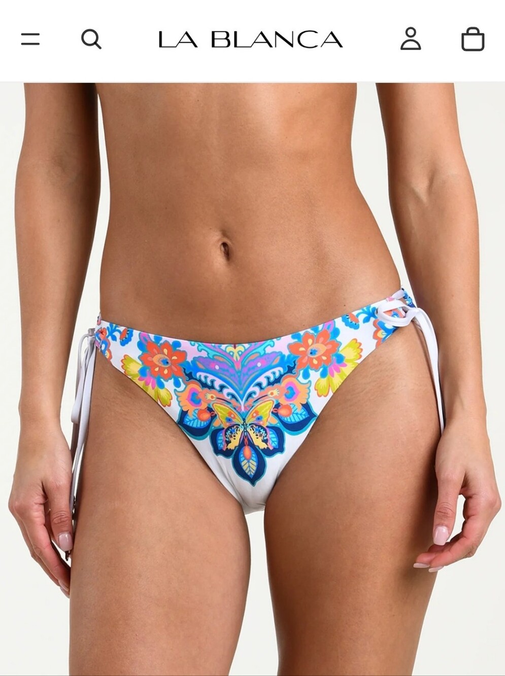 La Blanca Sunshine 79 Butterfly Side Tie Hipster Bottom